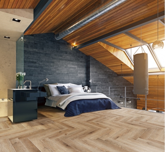 Виниловый ламинат SPC "Cronafloor" Herringbone Дуб Монпелье (640*128*4,5 мм) — купить в Краснодаре