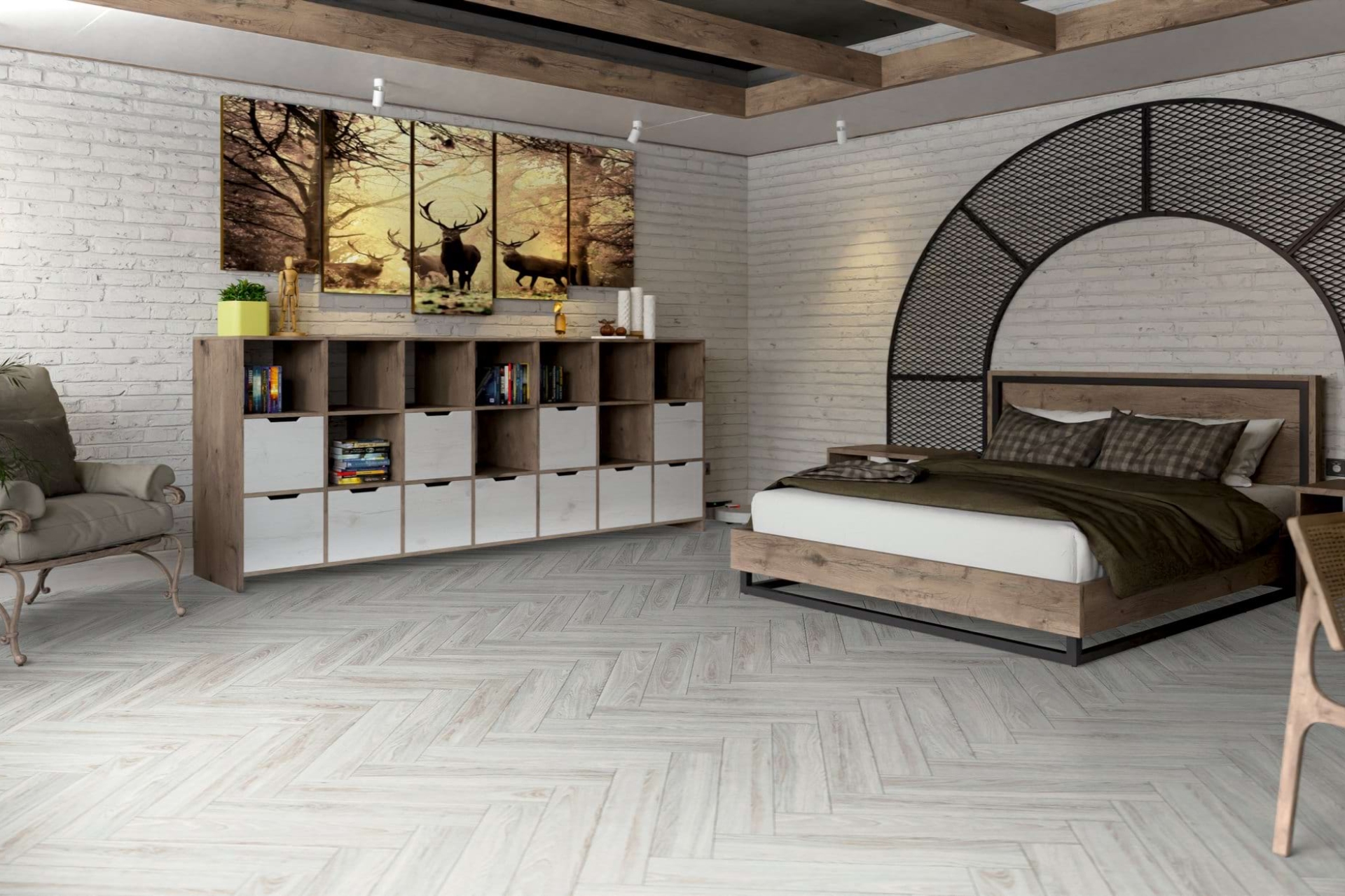 Инженерный паркет «Damy Floor» Ванильный (укладка елочкой) — купить в Краснодаре