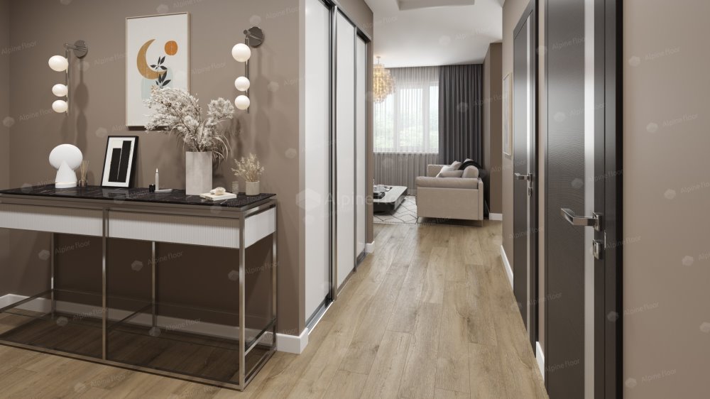 SPC Ламинат "Alpine Floor" Дуб млечный (1524*180*8 мм) — купить в Краснодаре