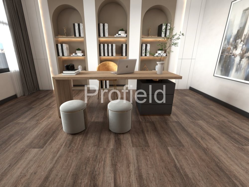 HSPC ламинат "Profield" Дуб темный (1200*228*5,5 мм) — купить в Краснодаре