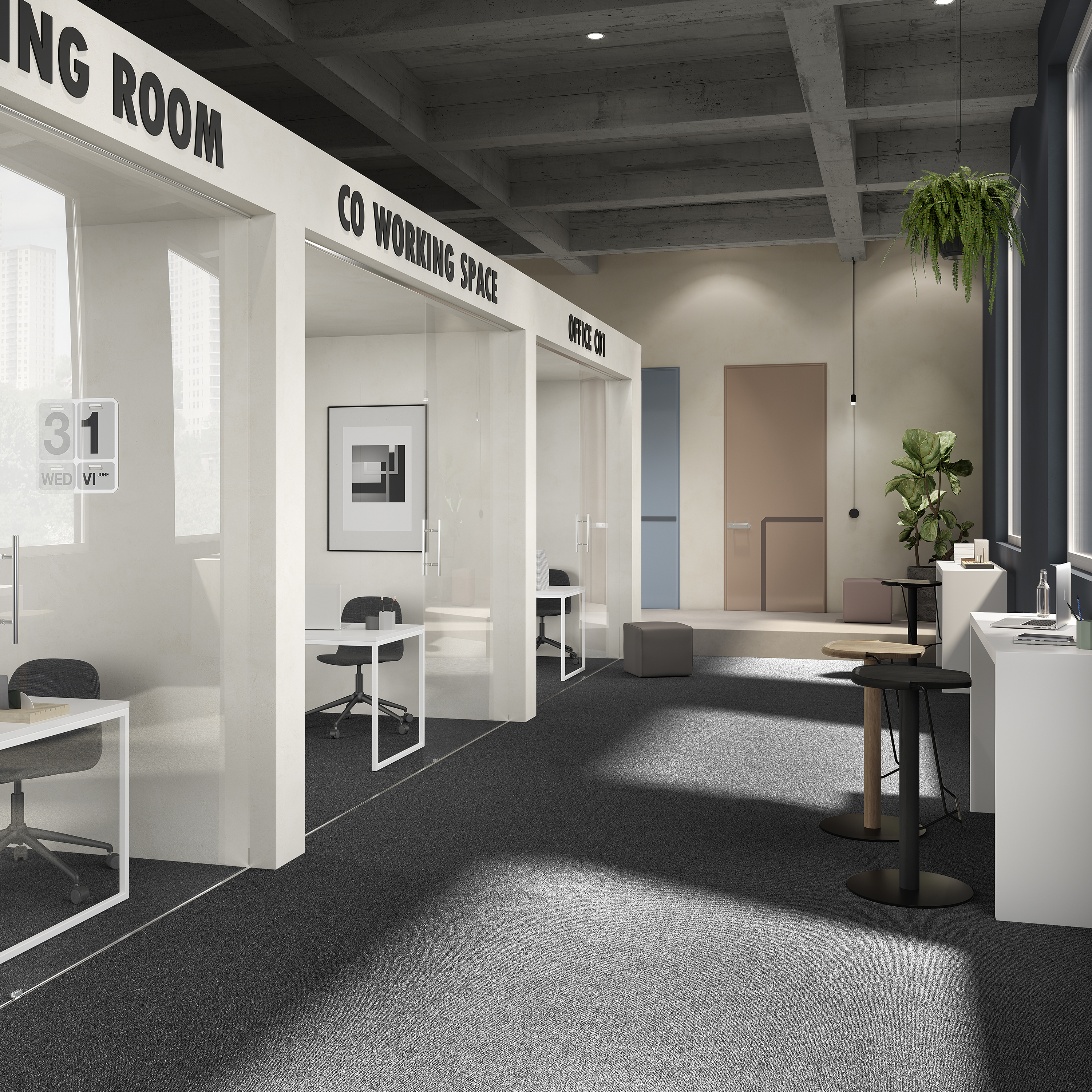 Ковровая плитка Medusa Tile 99 (500*500*5 мм) — купить в Краснодаре