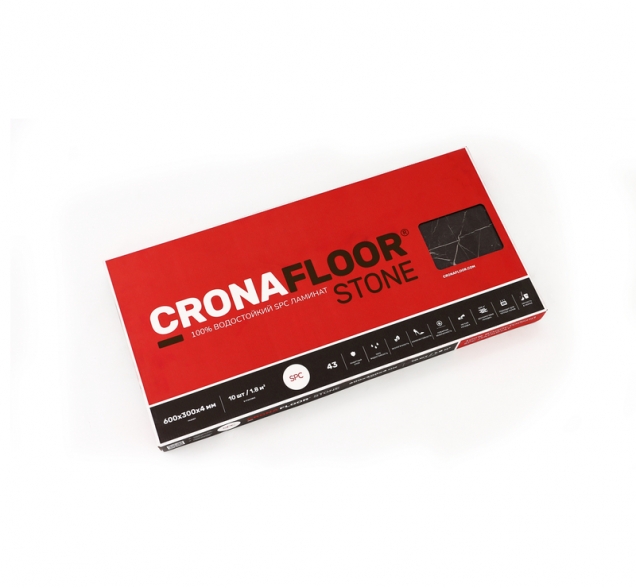 SPC ламинат "CronaFloor" Stone 4V Ноче (600*300*4 мм) — купить в Краснодаре