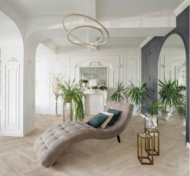 Виниловый ламинат SPC "Cronafloor" Herringbone Дуб Ницца (640*128*4,5 мм) — купить в Краснодаре