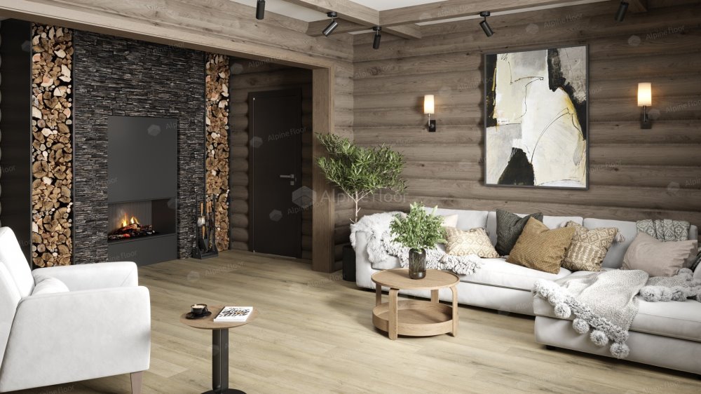 SPC Ламинат "Alpine Floor" Дуб сливочный (1220*183*8 мм) — купить в Краснодаре