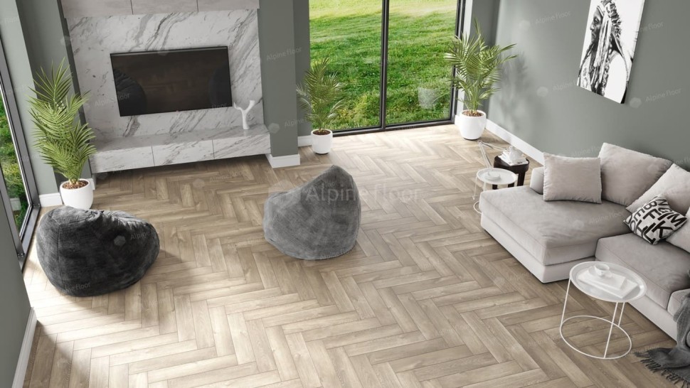 Виниловая плитка "Alpine Floor" Parquet LVT Дуб Натуральный Отбеленный (590*118*2,5 мм) — купить в Краснодаре