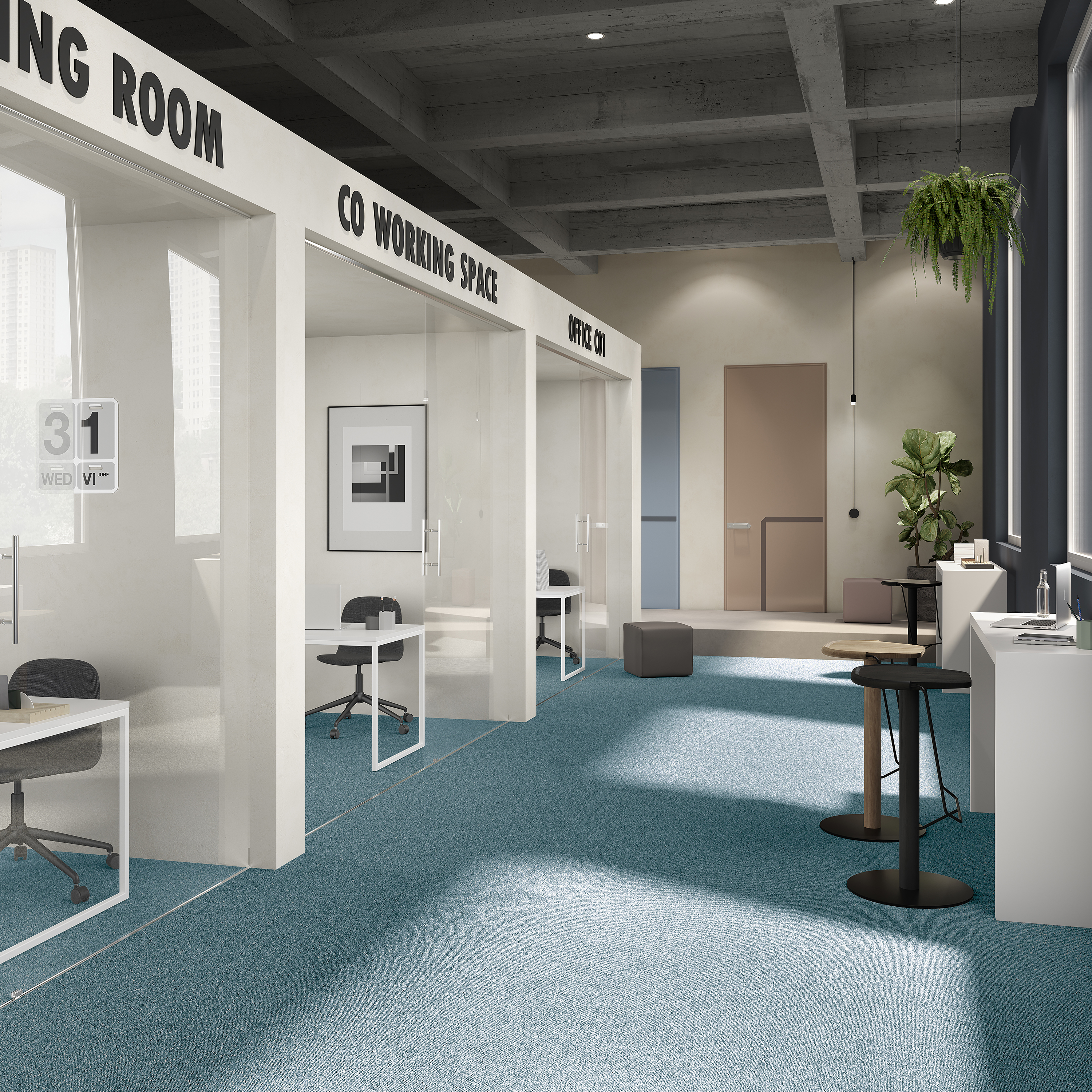 Ковровая плитка Medusa Tile 70 (500*500*5 мм) — купить в Краснодаре