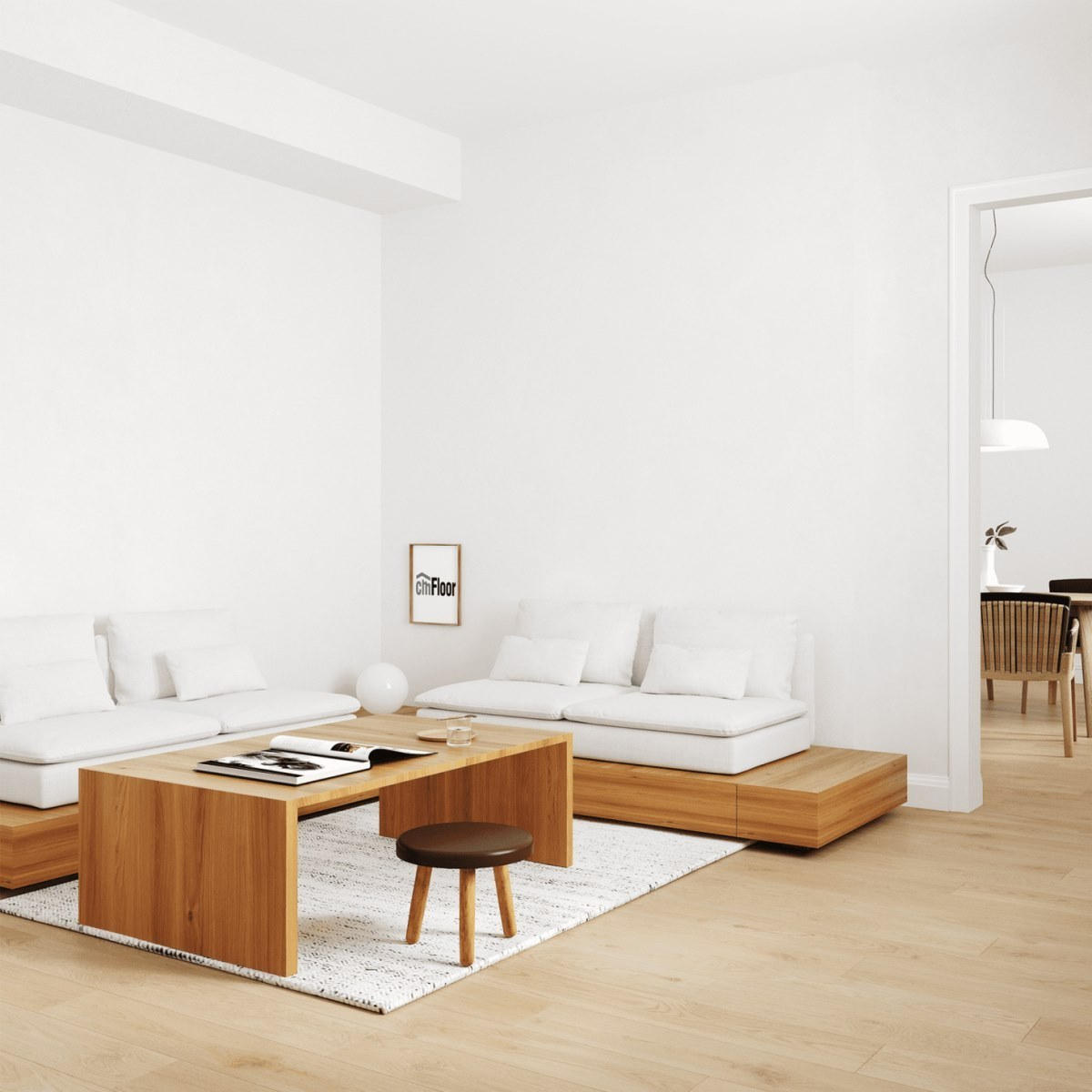 Виниловое напольное покрытие ScandiWood 19 Дуб Шампань (180*1220*5 мм) — купить в Краснодаре