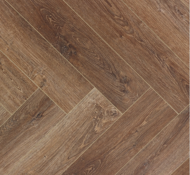 Виниловый ламинат SPC "Cronafloor" Herringbone Дуб Тулуза (640*128*4,5 мм) — купить в Краснодаре