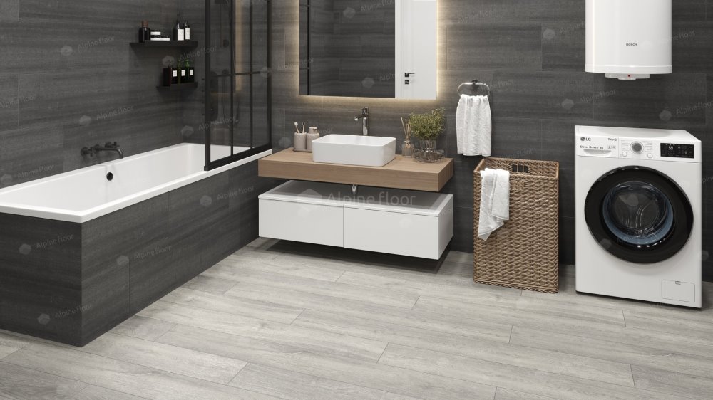 SPC Ламинат "Alpine Floor" Дуб платина (1524*180*8 мм) — купить в Краснодаре