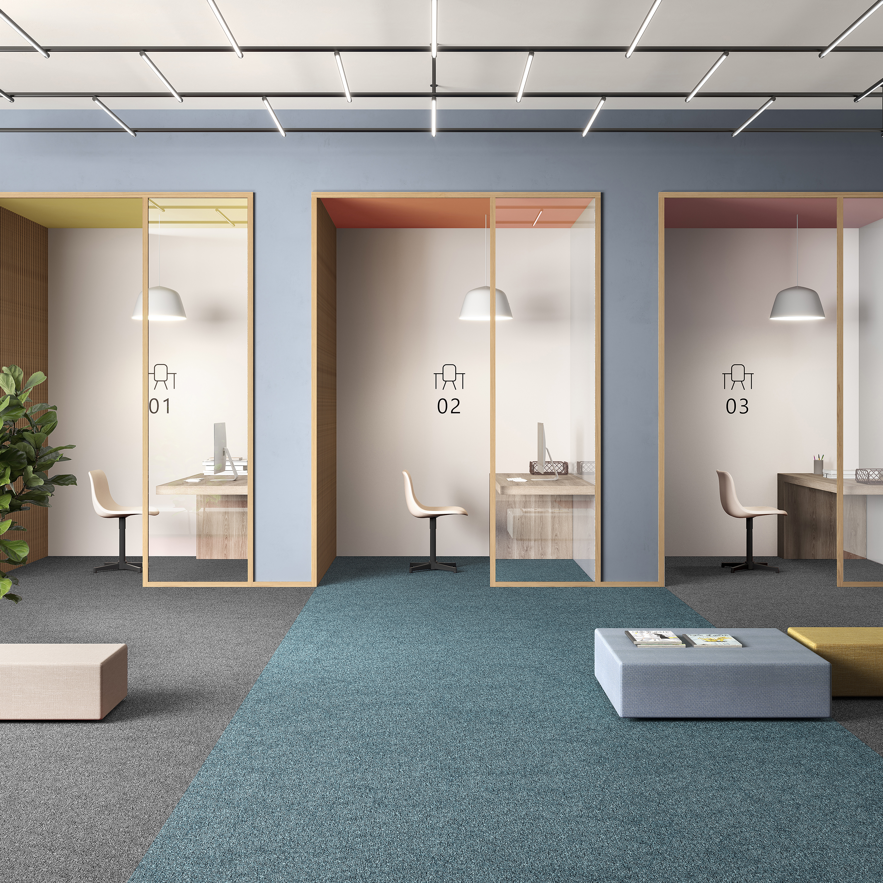 Ковровая плитка Medusa Tile 70 (500*500*5 мм) — купить в Краснодаре