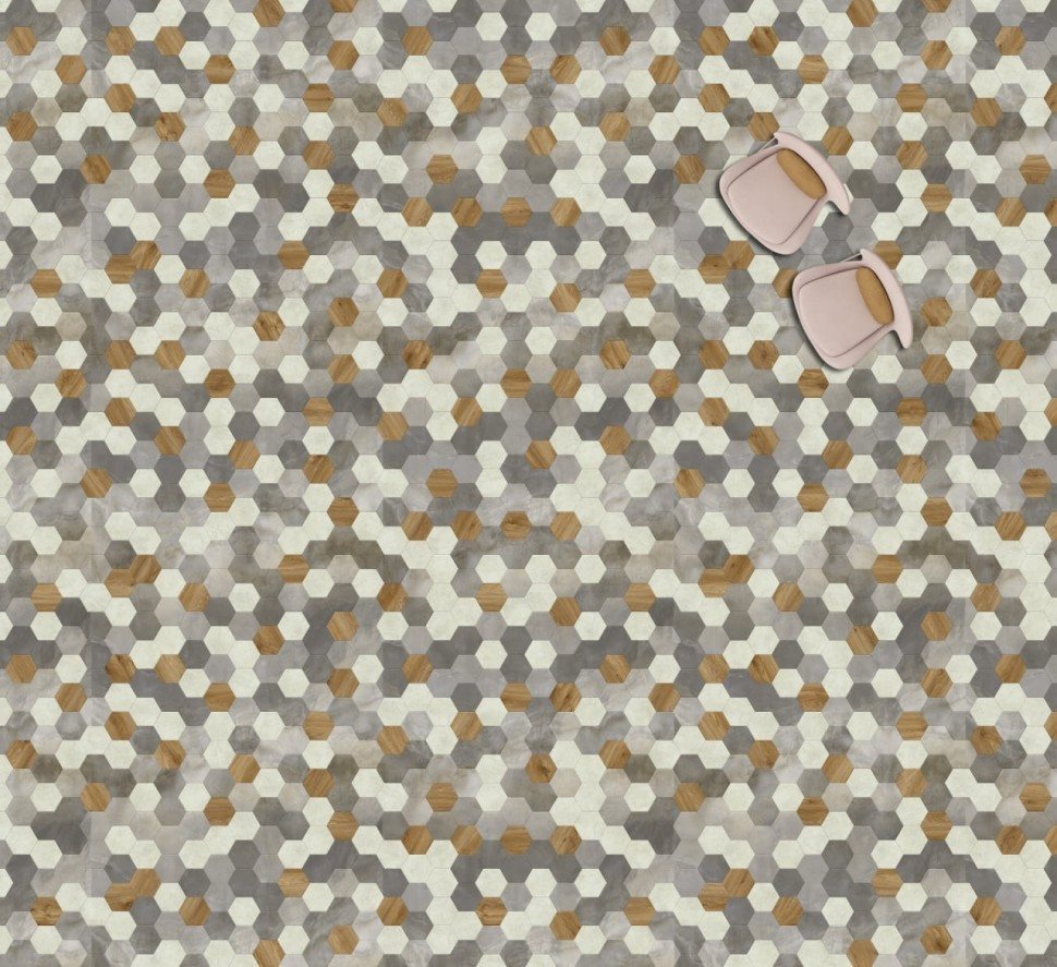 Виниловая плитка "Moduleo" Moods Hexagon 348 (226,32*196*2,5 мм) — купить в Краснодаре