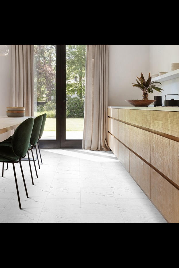 Замковая ПВХ плитка Carrara Marble 112 (610*303*5 мм) — купить в Краснодаре