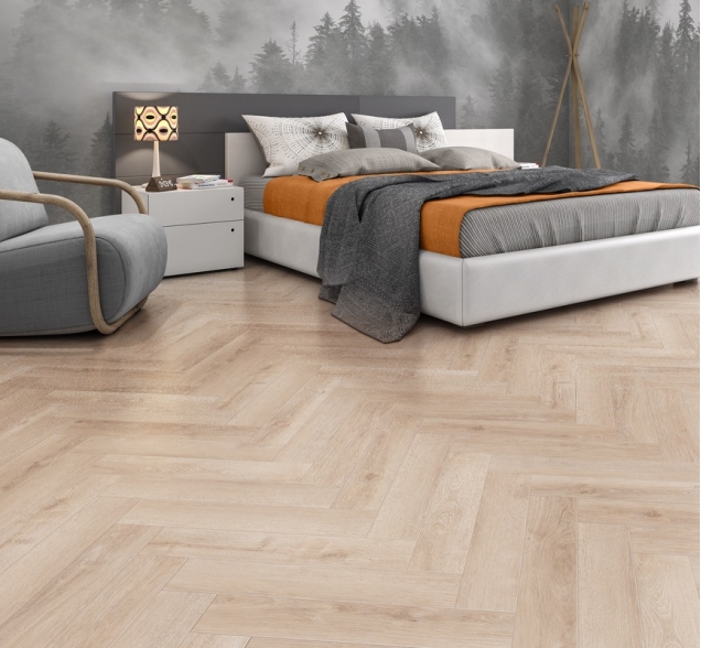 Виниловый ламинат SPC "Cronafloor" Herringbone Дуб Дижон (640*128*4,5 мм) — купить в Краснодаре