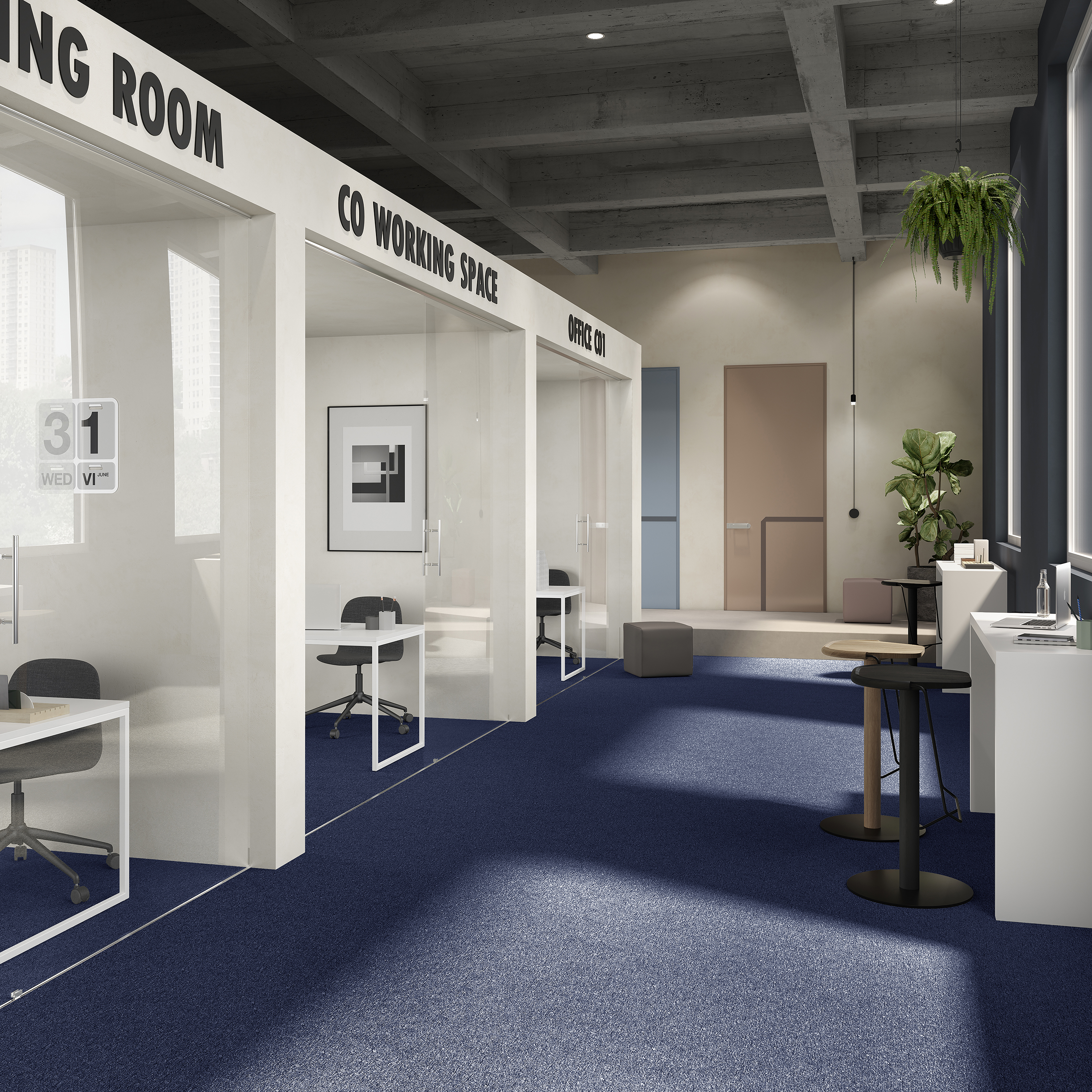 Ковровая плитка Medusa Tile 77 (500*500*5 мм) — купить в Краснодаре