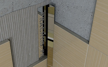 Алюминиевый внутренний угол для керамической плитки KI8 EM 270 матовый